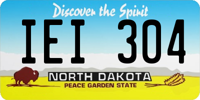ND license plate IEI304
