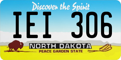 ND license plate IEI306