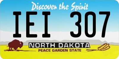 ND license plate IEI307