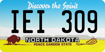 ND license plate IEI309