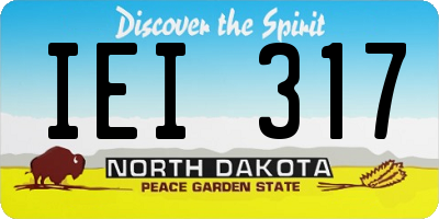 ND license plate IEI317