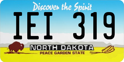 ND license plate IEI319