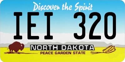 ND license plate IEI320