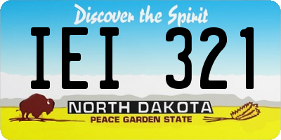 ND license plate IEI321