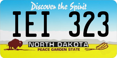 ND license plate IEI323