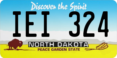 ND license plate IEI324