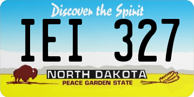ND license plate IEI327