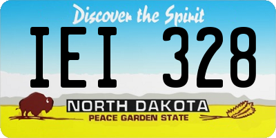 ND license plate IEI328