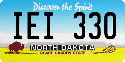 ND license plate IEI330