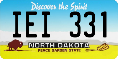 ND license plate IEI331