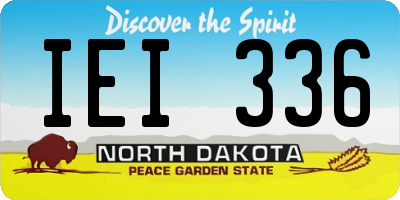 ND license plate IEI336