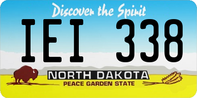 ND license plate IEI338