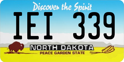 ND license plate IEI339