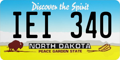 ND license plate IEI340