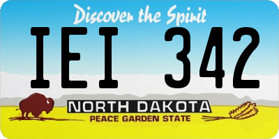 ND license plate IEI342