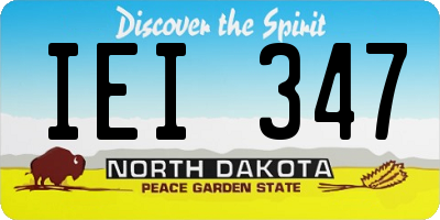ND license plate IEI347