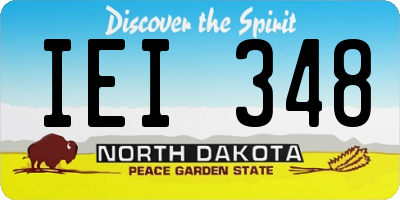 ND license plate IEI348