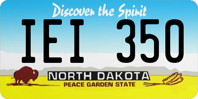 ND license plate IEI350
