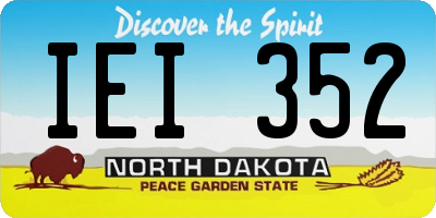 ND license plate IEI352