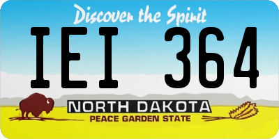 ND license plate IEI364