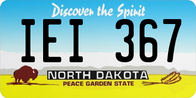 ND license plate IEI367