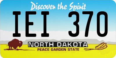 ND license plate IEI370