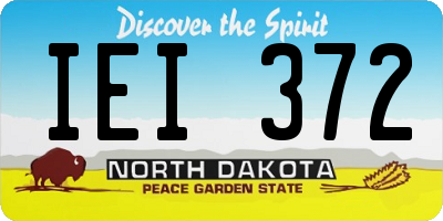 ND license plate IEI372