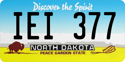 ND license plate IEI377
