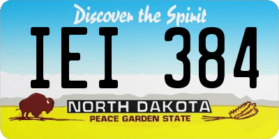 ND license plate IEI384