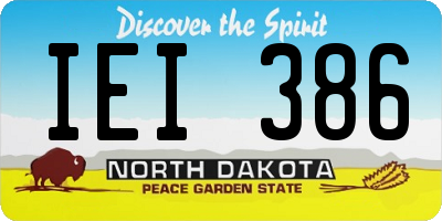 ND license plate IEI386