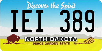 ND license plate IEI389