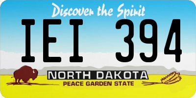 ND license plate IEI394