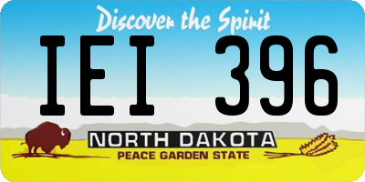 ND license plate IEI396