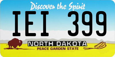 ND license plate IEI399
