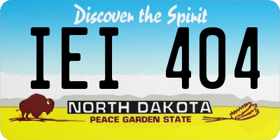 ND license plate IEI404