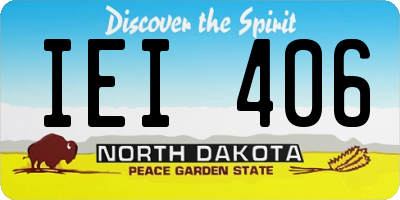ND license plate IEI406