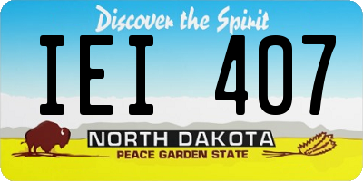 ND license plate IEI407
