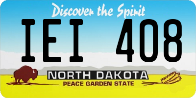 ND license plate IEI408