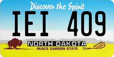 ND license plate IEI409