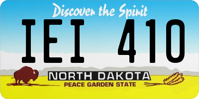 ND license plate IEI410