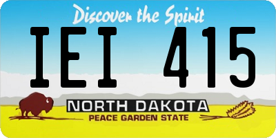 ND license plate IEI415
