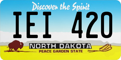 ND license plate IEI420