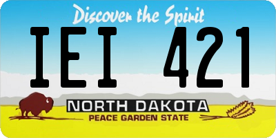 ND license plate IEI421