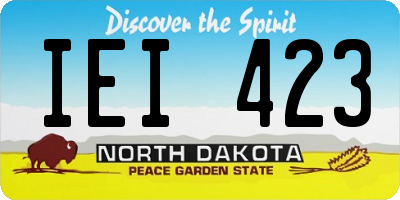 ND license plate IEI423