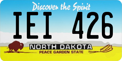 ND license plate IEI426