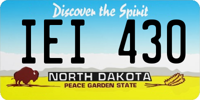 ND license plate IEI430