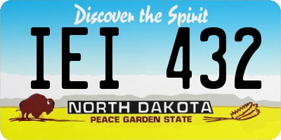 ND license plate IEI432