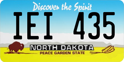 ND license plate IEI435
