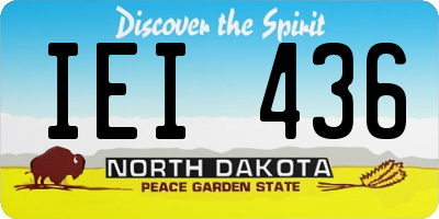 ND license plate IEI436