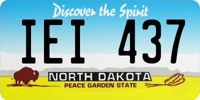 ND license plate IEI437